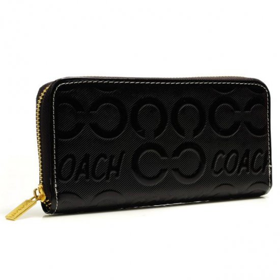 Coach Logo Large Black Wallets BCU - Click Image to Close